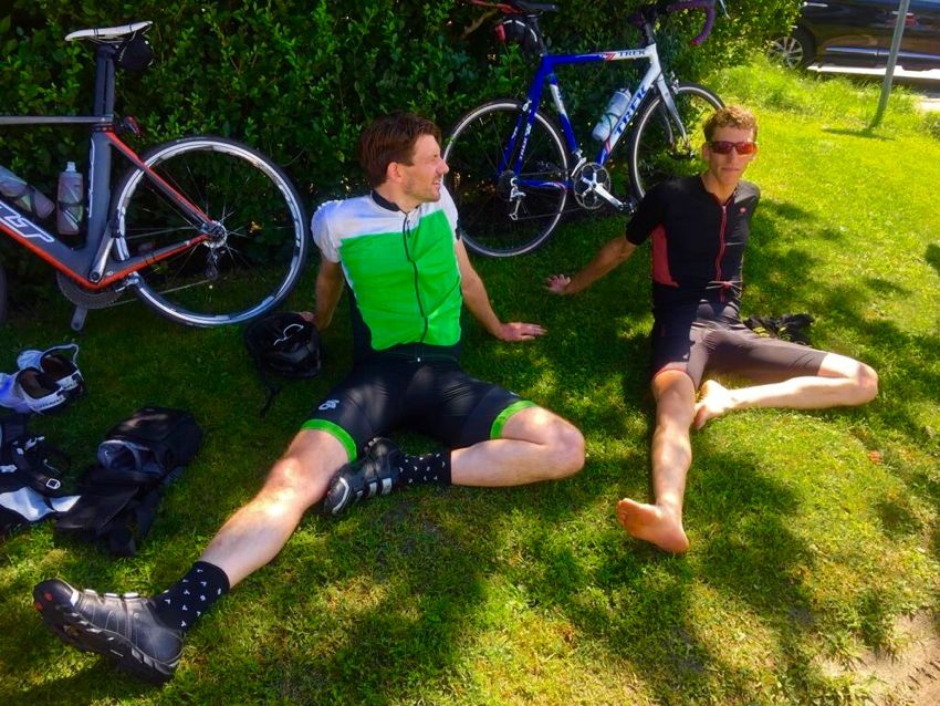 100 miles day ride in eastern long island: afternoon break - august 2017