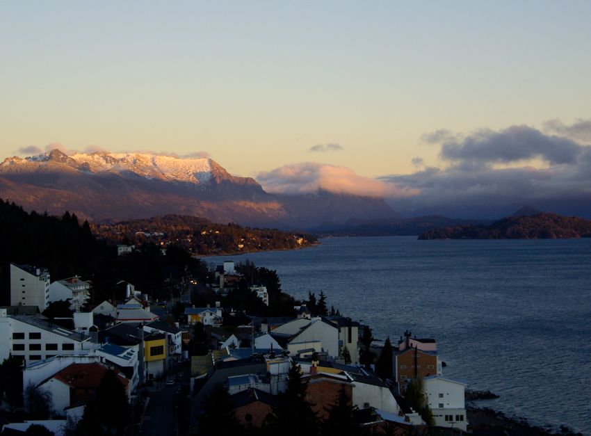 bariloche - sunrise view from hostel penthouse 1004 (2007)
