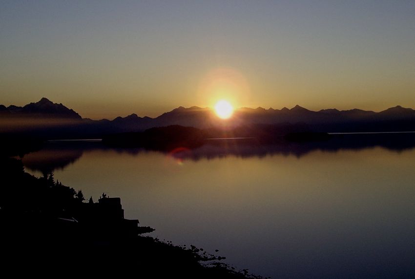 bariloche - sunset view from hostel penthouse 1004 (2007)