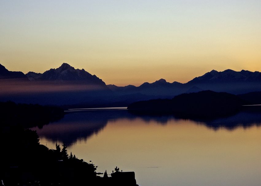bariloche - sunset view from hostel penthouse 1004 (2007)