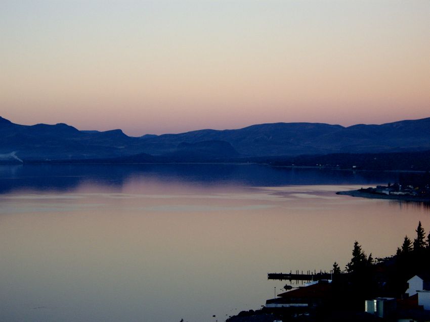 bariloche - sunset view from hostel penthouse 1004 (2007)