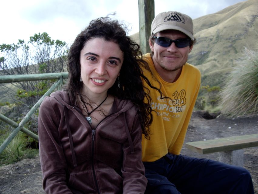 near laguna cuicocha - with jose (pepe) jijon 