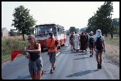 pilgrims on the way to czestochowa