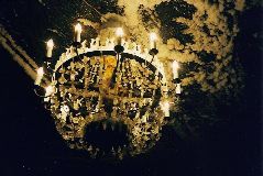 saltmines - chandellier made of salt