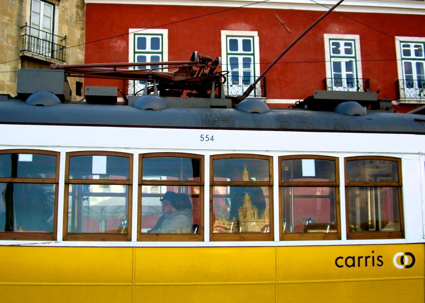 lisbon - tram in alfama
