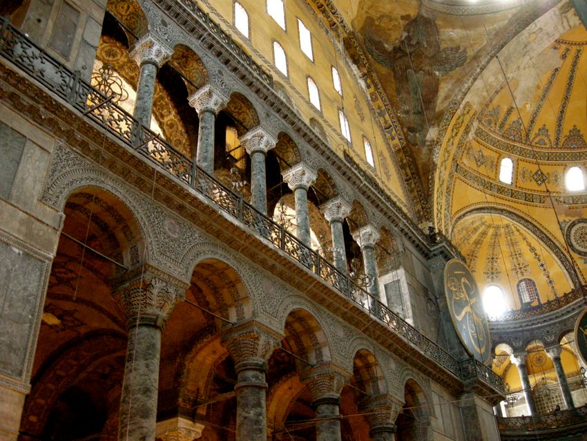 istanbul - interior of aya sofya