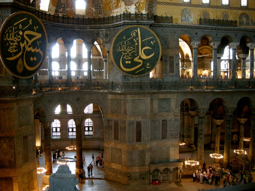 istanbul - interior of aya sofya