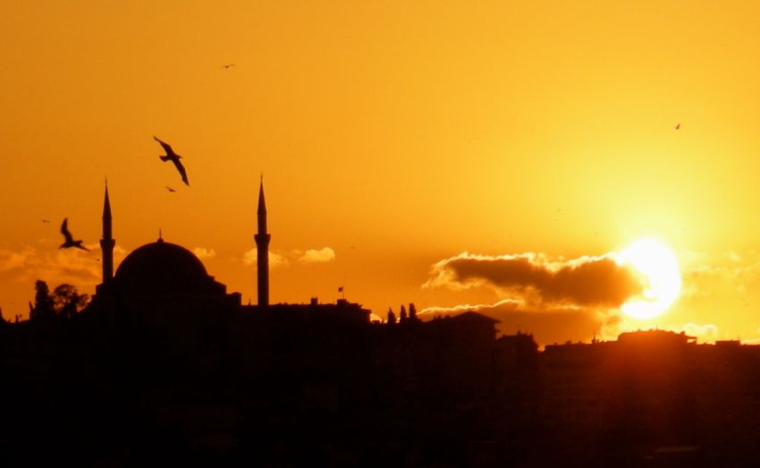 istanbul - sunset from the galata bridge